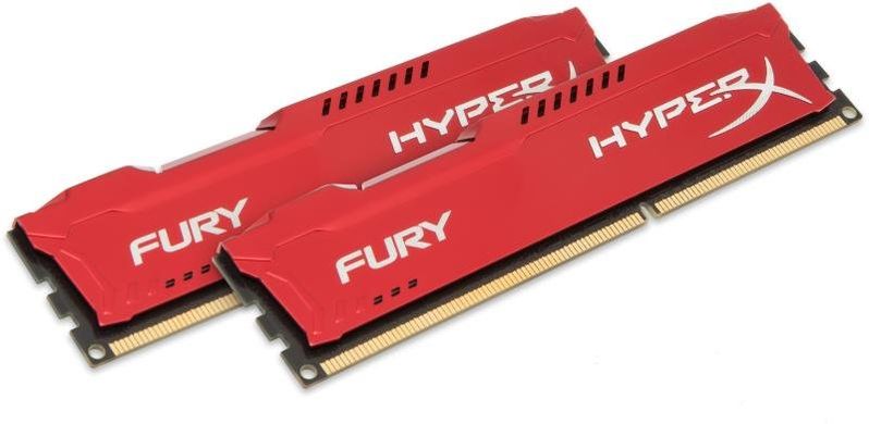 Оперативная память Память Kingston 16 GB (2x8GB) DDR4 2666 MHz HyperX Fury Red (HX426C16FR2K2/16) фото