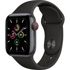 Смарт-годинник Apple Watch SE GPS + Cellular 40mm Space Gray Aluminum Case with Black Sport B. (MYED2) фото