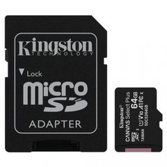 Карта памяти Kingston 64 GB microSDXC Class 10 UHS-I Canvas Select Plus + SD Adapter SDCS2/64GB фото