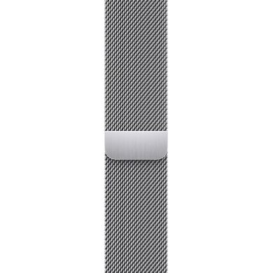 Смарт-годинник Apple Watch Series 9 GPS + Cellular 45mm Silver S. Steel Case w. Silver Milanese Loop (MRMQ3) фото