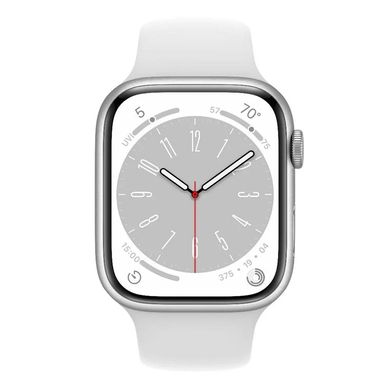 Смарт-годинник Apple Watch Series 8 GPS + Cellular 45mm Silver Aluminum Case with White S. Band (MP4J3) фото