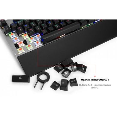 Клавиатура Motospeed CK108 USB ENG, UKR, RUS Outemu Red, RGB (mtck108mr) фото