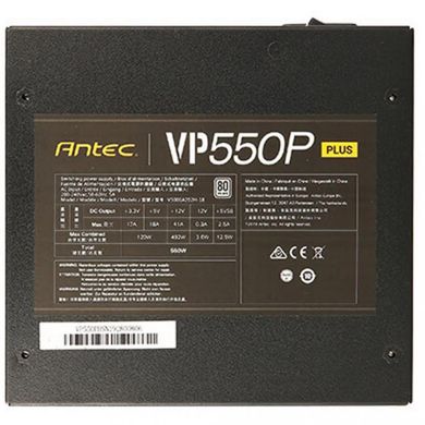 Блок живлення Antec Value Power VP550P Plus EC 550W (0-761345-11670-1) фото
