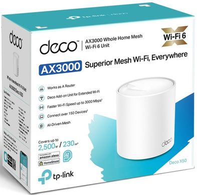 Маршрутизатор и Wi-Fi роутер TP-LINK Deco X50(1-pack) фото