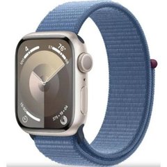 Смарт-годинник Apple Watch Series 9 GPS 41mm Starlight Aluminum Case w. Winter Blue Sport Loop (MR9K3) фото
