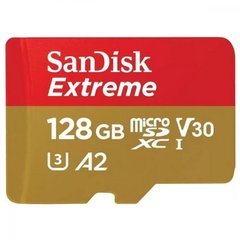 Карта памяти SanDisk 128 GB microSDXC UHS-I U3 V30 A2 Extreme (SDSQXAA-128G-GN6MA) фото