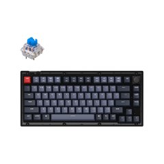 Клавиатура Keychron V1 84 Key QMK Gateron G PRO Blue Hot-Swap RGB Knob Frosted Black (V1C2_KEYCHRON) фото