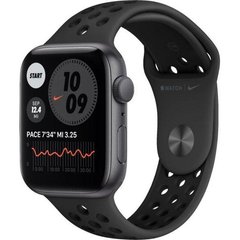 Смарт-годинник Apple Watch Nike SE GPS 44mm Space Gray Aluminum Case w. Anthracite/Black Nike Sport B. (MYYK2) фото