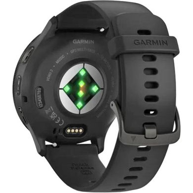 Смарт-часы Garmin Venu 3 Slate Stainless Steel Bezel with Black Case and Silicone Band (010-02784-51) фото
