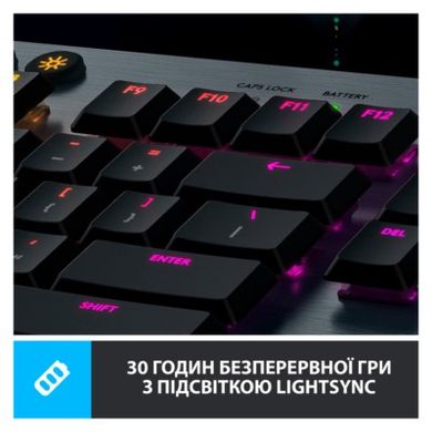 Клавиатура Logitech G915 LIGHTSPEED Wireless RGB Mechanical Gaming Keyboard GL Linear (L920-008962) фото