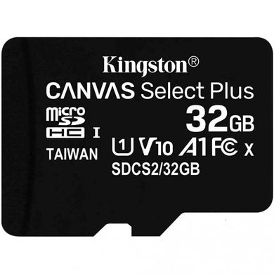 Карта пам'яті Kingston 32 GB microSDHC Class 10 UHS-I Canvas Select Plus SDCS2/32GBSP фото