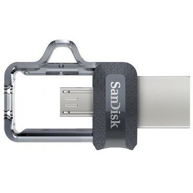 Flash пам'ять SanDisk 16 GB USB Ultra Dual OTG USB 3.0 Black (SDDD3-016G-G46) фото