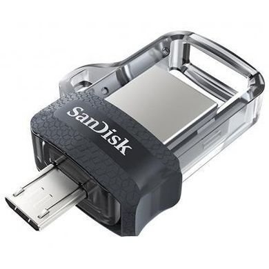 Flash пам'ять SanDisk 16 GB USB Ultra Dual OTG USB 3.0 Black (SDDD3-016G-G46) фото