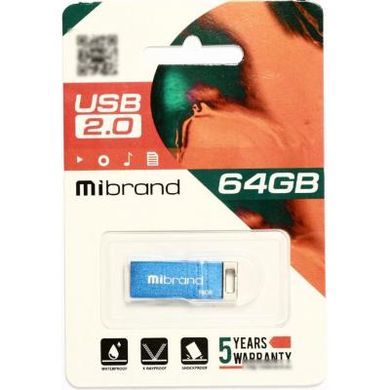 Flash память Mibrand 64GB Сhameleon USB 2.0 Blue (MI2.0/CH64U6U) фото