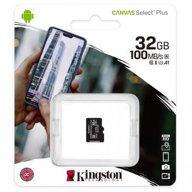Карта пам'яті Kingston 32 GB microSDHC Class 10 UHS-I Canvas Select Plus SDCS2/32GBSP фото