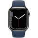 Apple Watch Series 7 GPS + Cellular 41mm Graphite S. Steel Case w. Abyss Blue S. Band (MKHJ3\MKJ13)