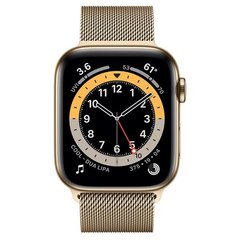 Смарт-годинник Apple Watch Series 6 GPS + Cellular 44mm Gold Stainless Steel Case w. Gold Milanese L. (M07P3) фото