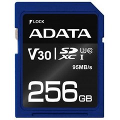 Карта памяти ADATA 256 GB SDXC UHS-I U3 Premier Pro ASDX256GUI3V30S-R фото