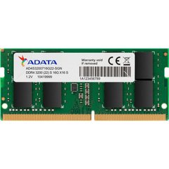 Оперативная память ADATA 8 GB SO-DIMM DDR4 3200 MHz (AD4S32008G22-SGN) фото