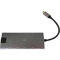 Кабелі та перехідники Dynamode Dock-9-in-1-TypeC-HDMI-Mini-DP-USB3.0-RJ45