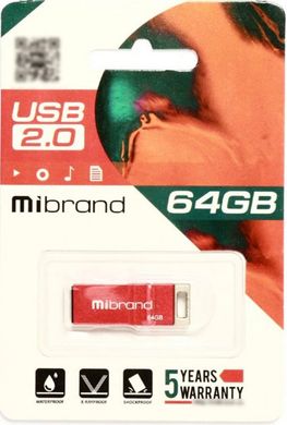 Flash пам'ять Mibrand 64GB Сhameleon USB 2.0 Red (MI2.0/CH64U6R) фото