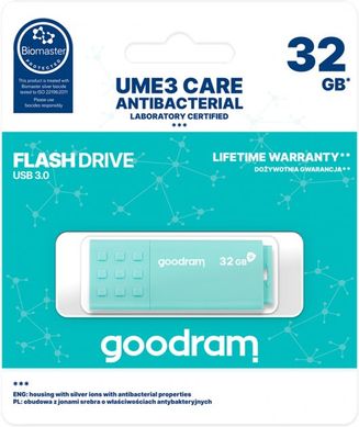 Flash память GOODRAM 32 GB UME3 USB3.0 Care Green (UME3-0320CRR11) фото
