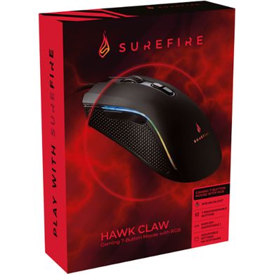 Миша комп'ютерна SureFire Hawk Claw Black USB (48815) фото