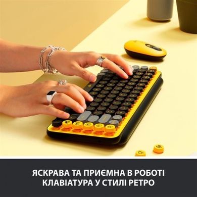 Клавиатура Logitech POP Keys Emoji UA Mechanical Wireless Yellow (920-010735) фото