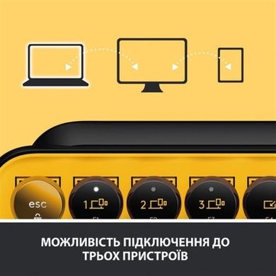 Клавиатура Logitech POP Keys Emoji UA Mechanical Wireless Yellow (920-010735) фото
