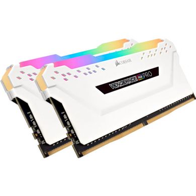 Оперативна пам'ять Corsair Vengeance RGB PRO White 16GB(2x8) DDR4 3600MHz (CMW16GX4M2D3600C18W) фото