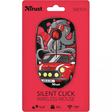 Мышь компьютерная Trust Sketch Silent WL Mouse Red (23336) фото