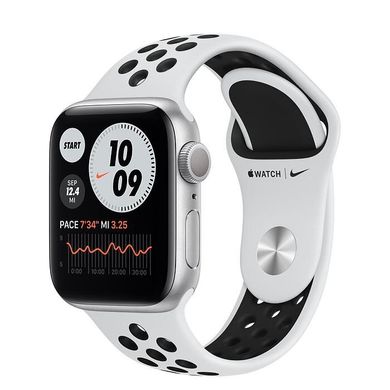 Смарт-часы Apple Watch Nike Series 6 GPS 40mm Silver Aluminum Case w. Pure Platinum/Black Nike Sport B. (M00T3) фото