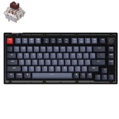 Клавіатура Keychron V1 84 Key QMK Gateron G PRO Brown Hot-Swap RGB Frosted Black (V1A3_KEYCHRON) фото