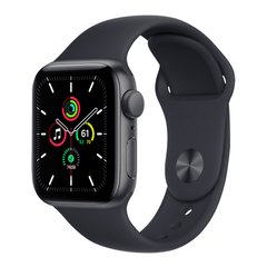Смарт-часы Apple Watch SE GPS 44mm Space Gray Aluminum Case with Midnight Sport Band (MKQ63) фото