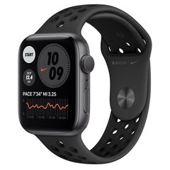 Смарт-годинник Apple Watch Nike Series 6 GPS 44mm Space Gray Aluminum Case w. Anthracite/Black Nike Sport B. (MG173) фото