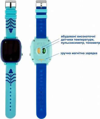 Смарт-годинник AmiGo GO005 4G WIFI Thermometer Blue фото