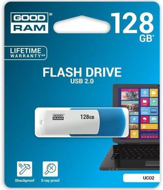 Flash пам'ять GOODRAM 128 GB UCO2 Blue/White (UCO2-1280MXR11) фото