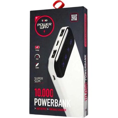 Power Bank Power Way TX-10 10000mAh White (TX-10 WH) фото