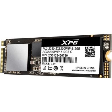 SSD накопитель ADATA XPG SX8200 Pro 512 GB (ASX8200PNP-512GT-C) фото