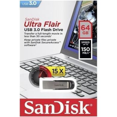 Flash память SanDisk 64 GB Ultra Flair (SDCZ73-064G-G46) фото