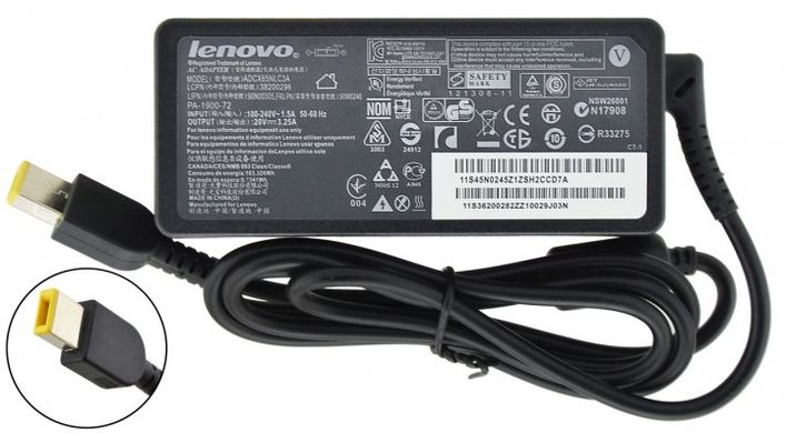 Зарядное устройство Lenovo 65W(20V/3.25A) Square (AD107007) Bulk фото