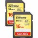 SanDisk 2x16 GB SDHC UHS-I U3 Extreme SDSDXNE-016G-GNCI2 детальні фото товару