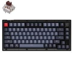 Клавиатура Keychron V1 84 Key QMK Gateron G PRO Brown Hot-Swap RGB Knob Carbon Black (V1D3_KEYCHRON) фото
