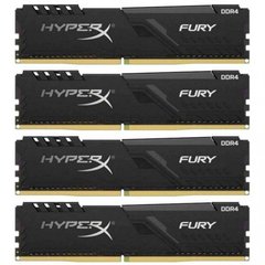 Оперативная память HyperX 16 GB (4x4GB) DDR4 2666 MHz Fury black (HX426C16FB3K4/16) фото
