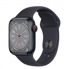Смарт-часы Apple Watch Series 8 GPS + Cellular 41mm Midnight Aluminum Case w. Midnight S. Band S/M (MNUV3) фото