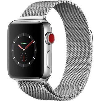 Смарт-часы Apple Watch Series 3 GPS + Cellular 38mm Stainless Steel w. Milanese L. (MR1F2) фото