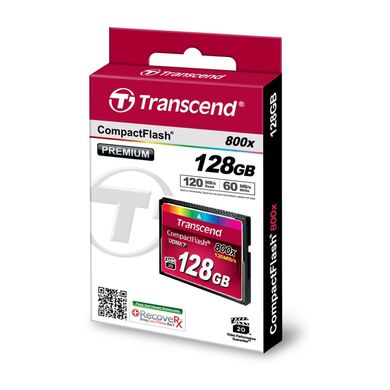Карта памяти Transcend 128 GB 800X CompactFlash Card TS128GCF800 фото