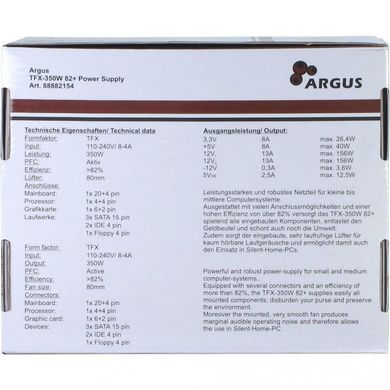 Блок питания Inter-Tech Argus TFX-350W 82+ (88882154) фото