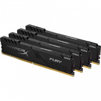 Оперативна пам'ять HyperX 16 GB (4x4GB) DDR4 2666 MHz Fury black (HX426C16FB3K4/16) фото