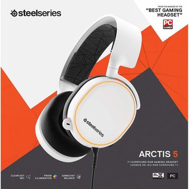Навушники SteelSeries Arctis 5 2019 Edition White (61507) фото
